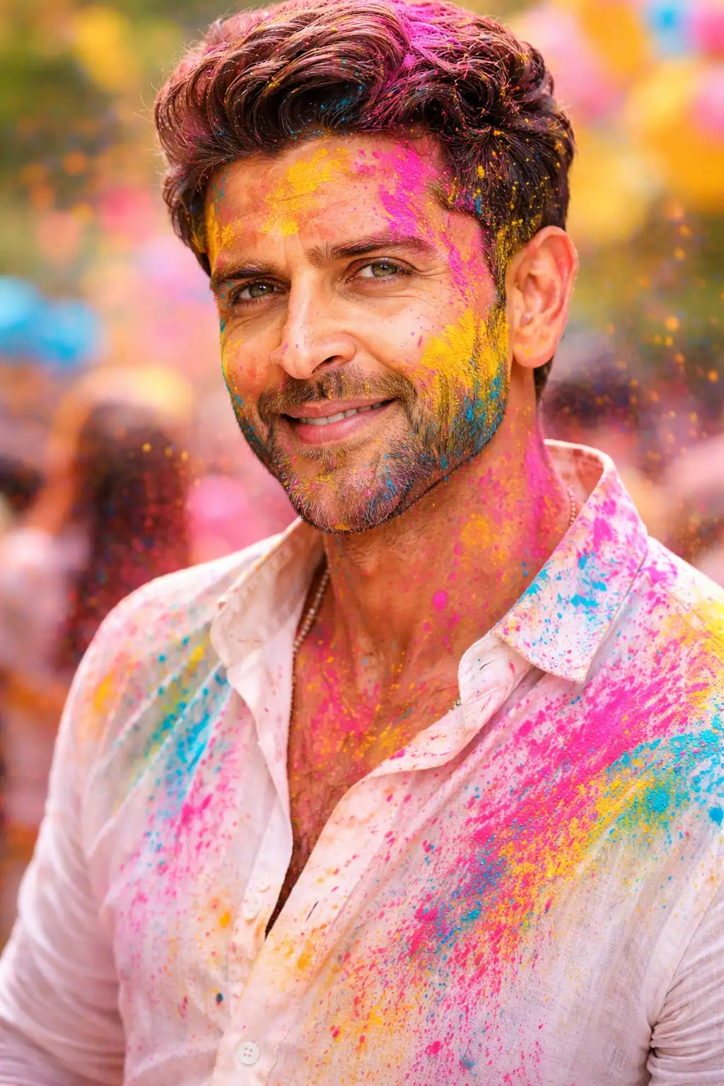 #0014 Holi festival portrait
