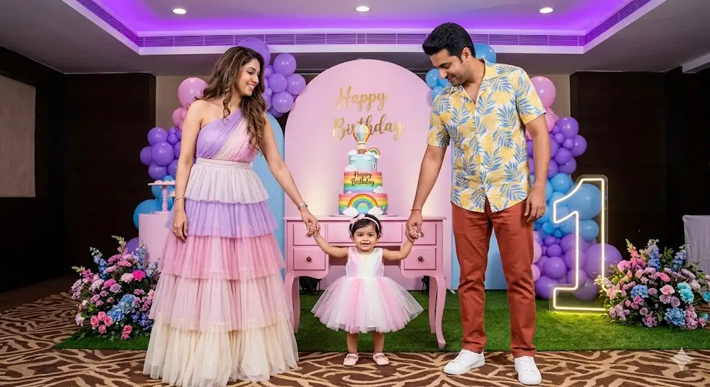 #0036 Baby Birthday Theme Photoshoot with Family