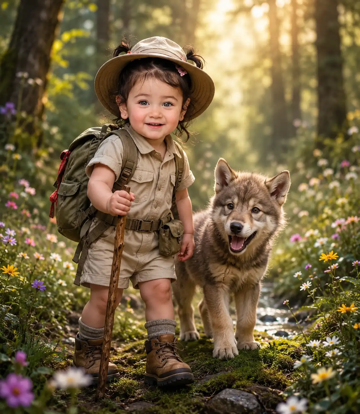 A high quality AI generated image of #0101 Baby adventure